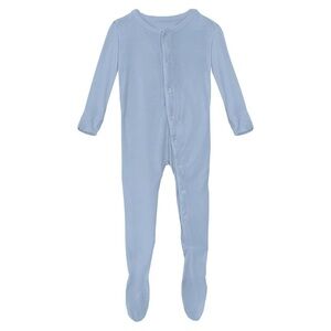 Kickee Pants Footie with Snaps in Pond Bamboo Signature Blend onesie size 5 kids